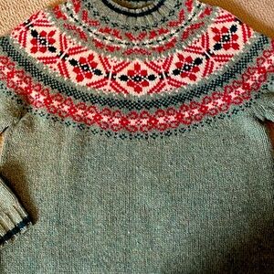 Eddie Bauer Legend wool Fair Isle sweater M